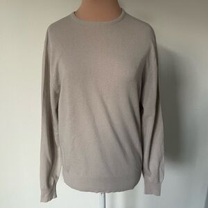 Ballantyne BERK Aberon Cashmere Stone Beige Pullover Crew Sweater NWT Size 36/S